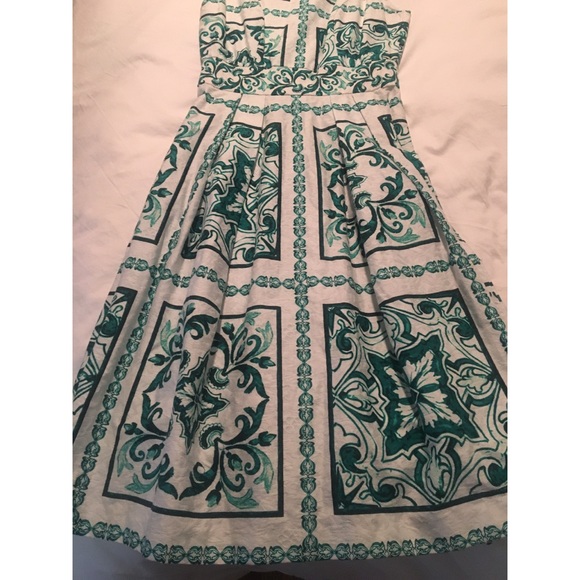 Eva Mendes midi print dress, sz 0, NWOT - Picture 2 of 6